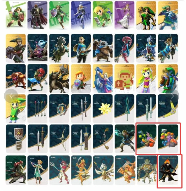 48pcs/set BOTW TOTK Zelda Tears of the Kingdom Large NFC Cards For Switch 1 2