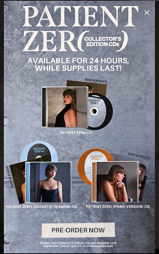 Patient Zero Collector's Edition collection (all 3 cds) PRESALE Patient Zero Collector's Edition collection (all 3 cds) PRESALE