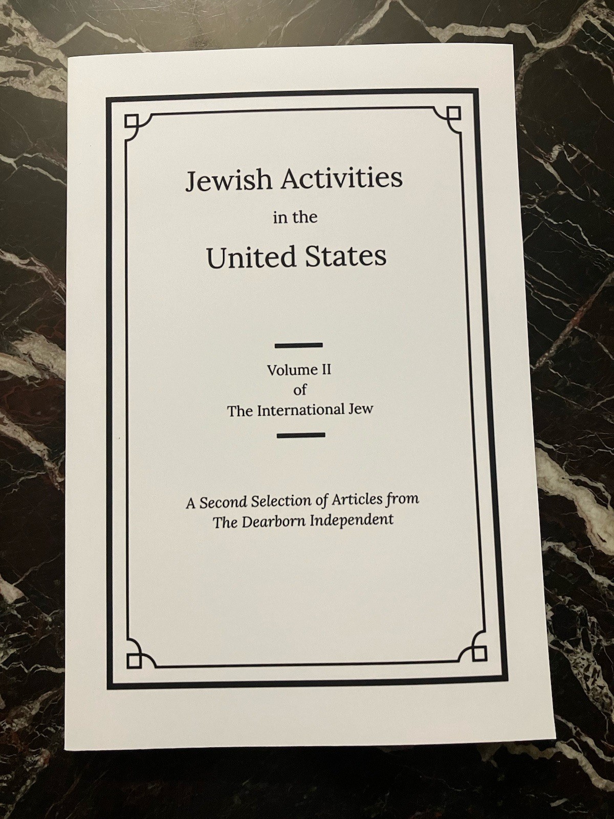 Heny Ford's The International Jew Volume 2 II Historical Reprint (Jewish Act...)