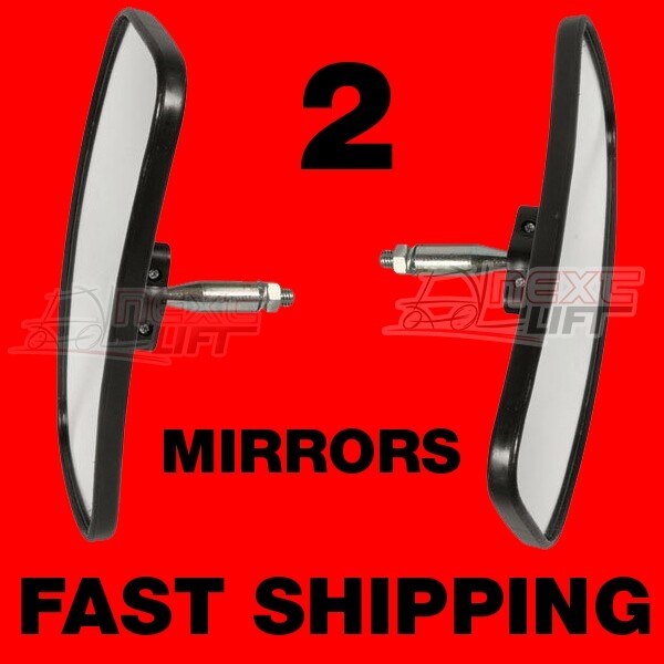 2 UNIVERSAL REARVIEW SIDE MIRROR FORKLIFT MIRRORS GOLFCART PAIR TWO 2 UNIVERSAL REARVIEW SIDE MIRROR FORKLIFT MIRRORS GOLFCART PAIR TWO