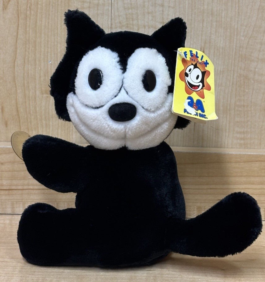 Vintage 1997 Felix The Cat Window Hanger Plush A&A Determined Tag 15039 NWT