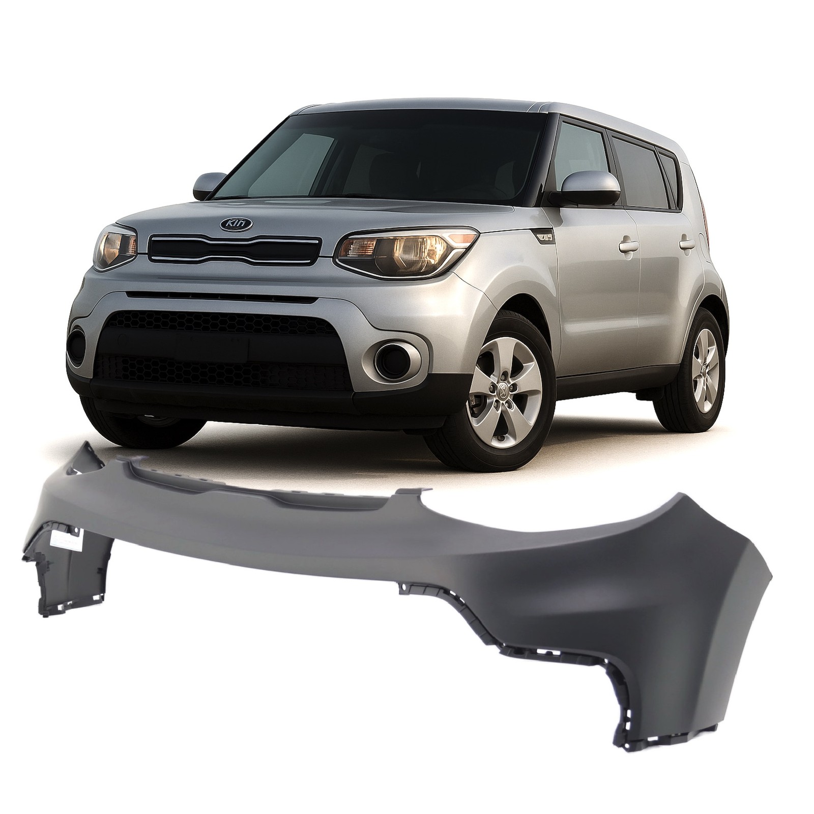 2017-2019 Kia Soul Base EX LX Front Upper Bumper Cover KI1014102 86511B2500