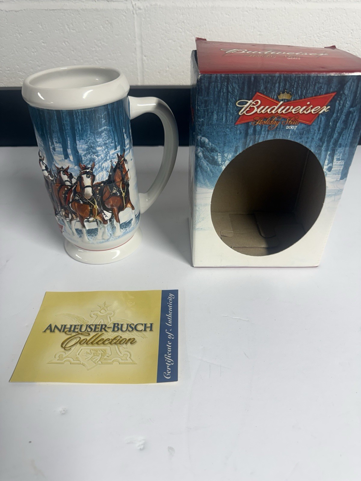 RARE 2007 BUDWEISER HOLIDAY STEIN \ RARE 2007 BUDWEISER HOLIDAY STEIN \