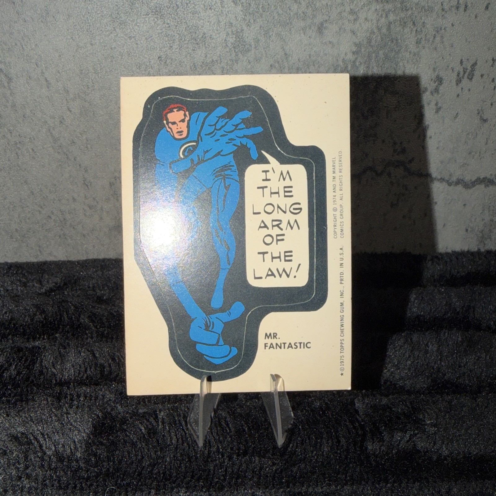 Marvel Comic Book Heroes Stickers, 1975 Topps Mr. Fantastic Marvel Comic Book Heroes Stickers, 1975 Topps Mr. Fantastic