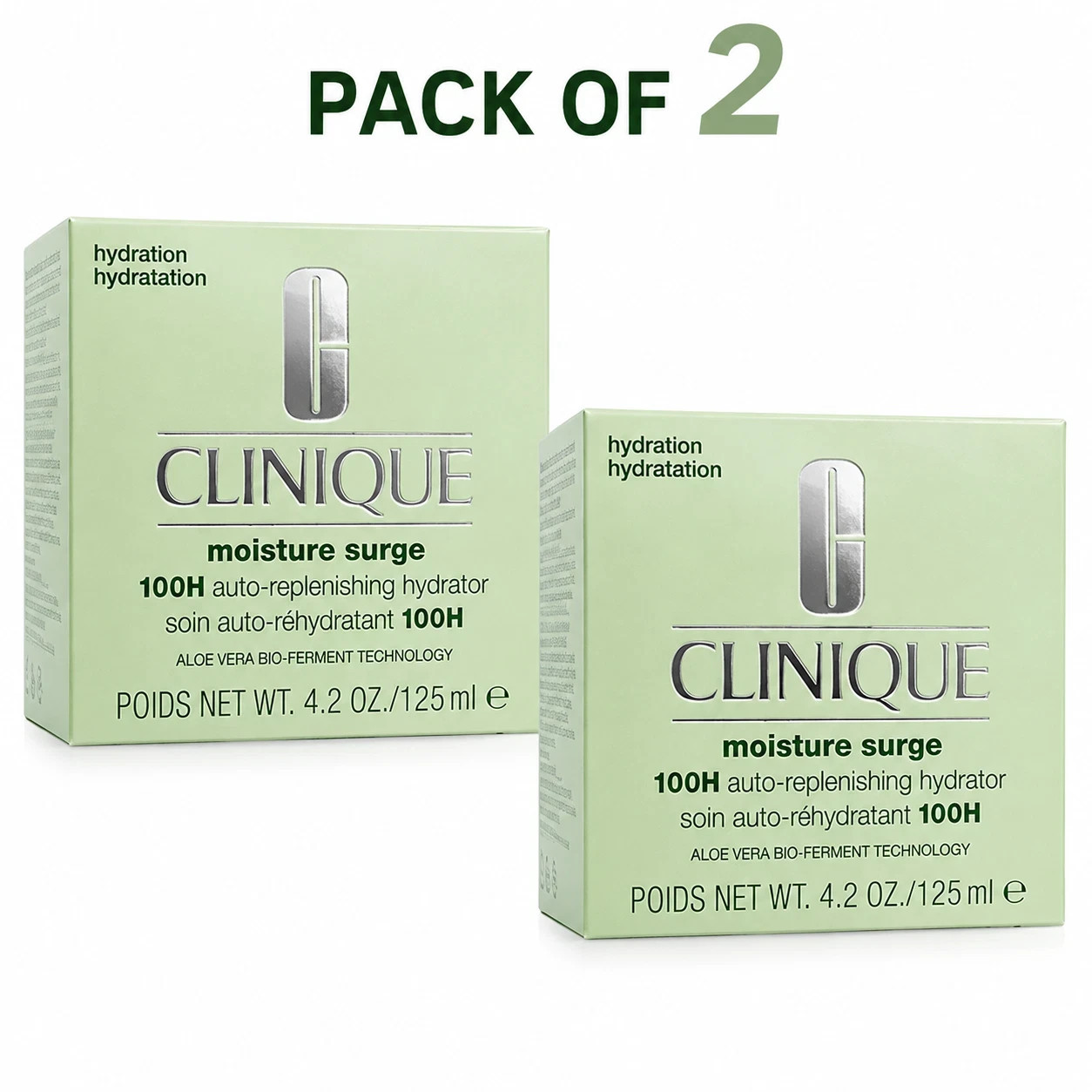 Clinique Moisture Surge 100H Auto-Replenishing Hydrator 4.2oz Pack of 2 New Clinique Moisture Surge 100H Auto-Replenishing Hydrator 4.2oz Pack of 2 New
