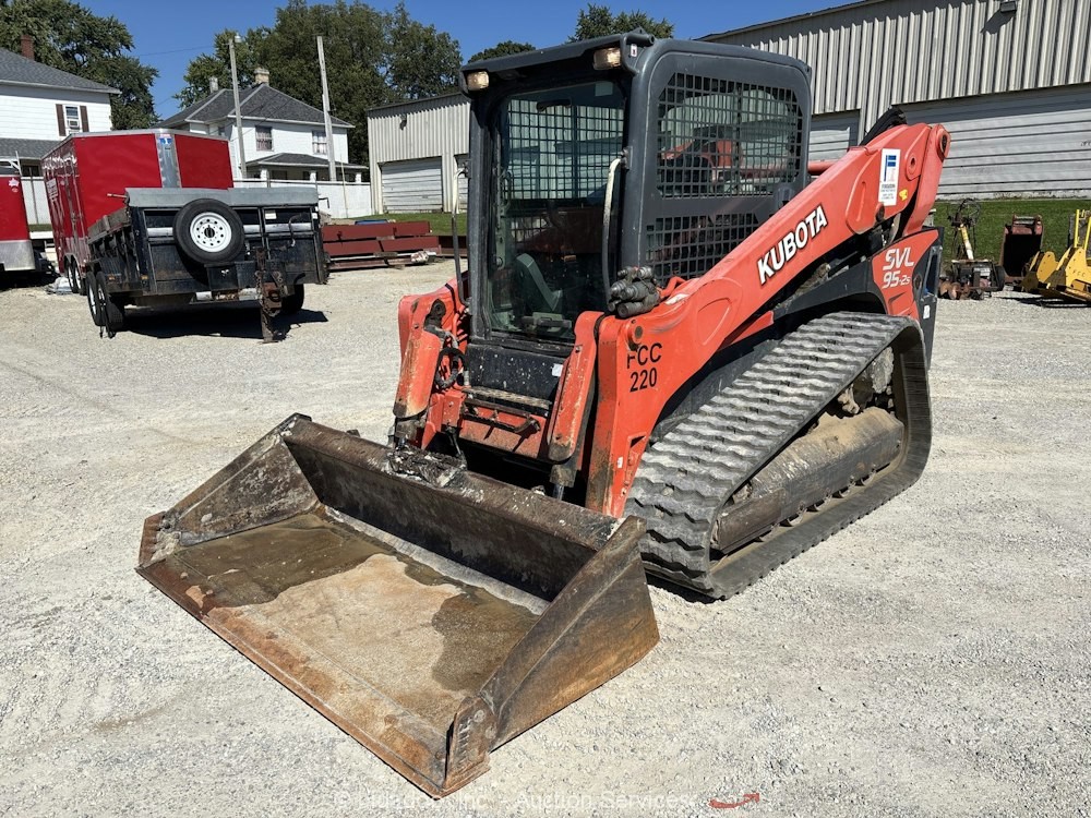 2018 Kubota SVL95-2S Skid Steer Track Loader Crawler Cab Hyd Q/C Bucket bidadoo