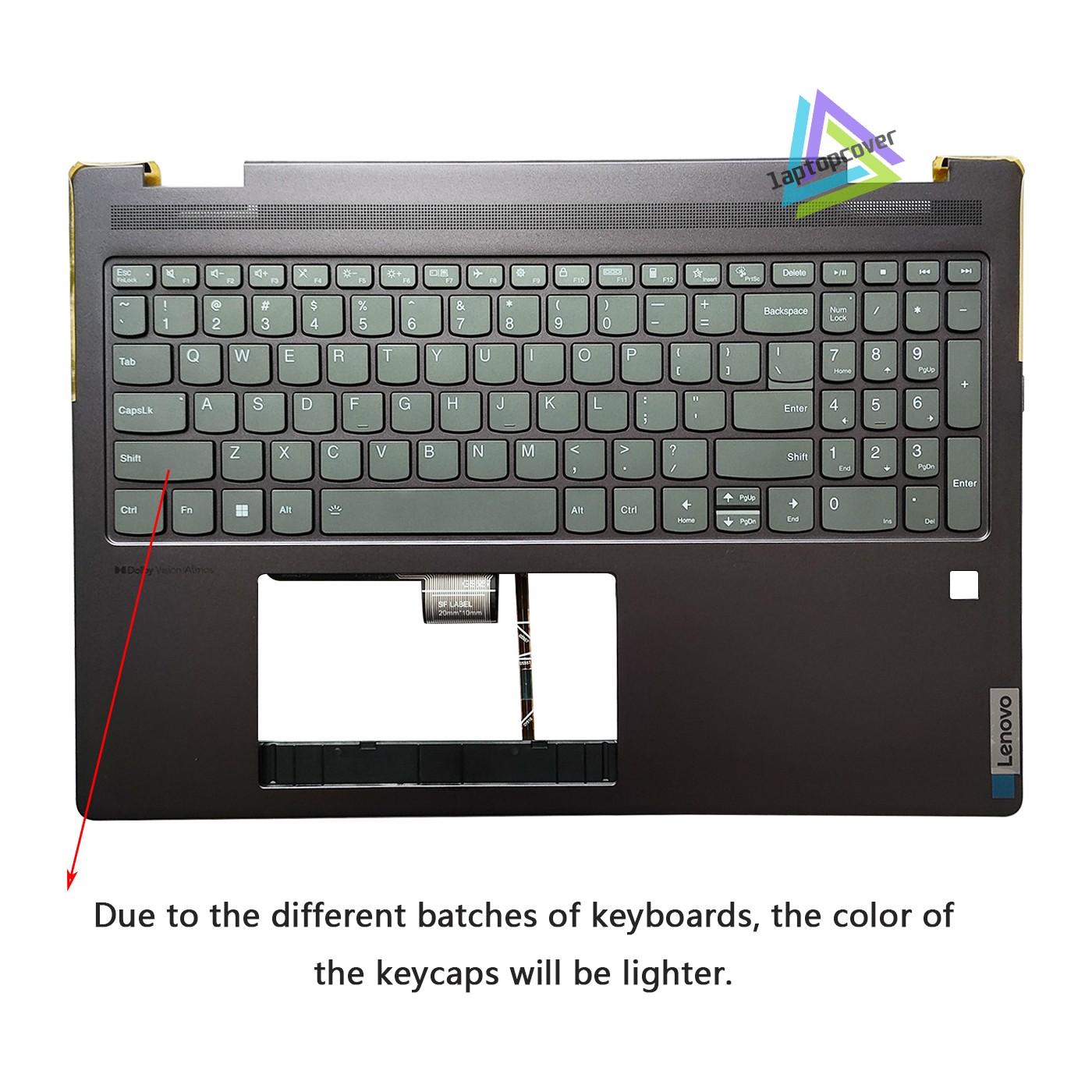For Lenovo Yoga 7 16IRL8 Upper Case Palmrest Keyboard No-Touchpad 5CB1L31865 For Lenovo Yoga 7 16IRL8 Upper Case Palmrest Keyboard No-Touchpad 5CB1L31865