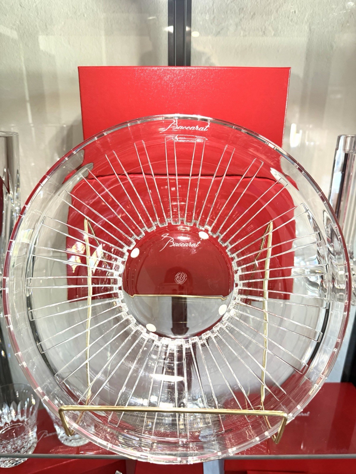 Baccarat Bowl 11.5” Signed France Cut Crystal Gentiane Crystal Centerpiece