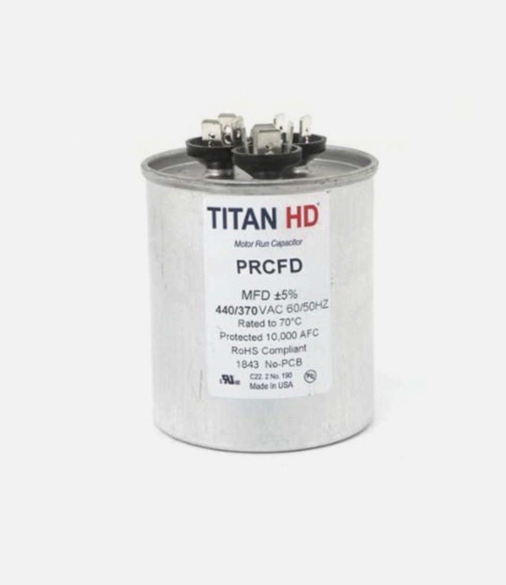 PRCFD555A Titan HD Capacitor 55 + 5 MFD 440/370 VAC Made in USA