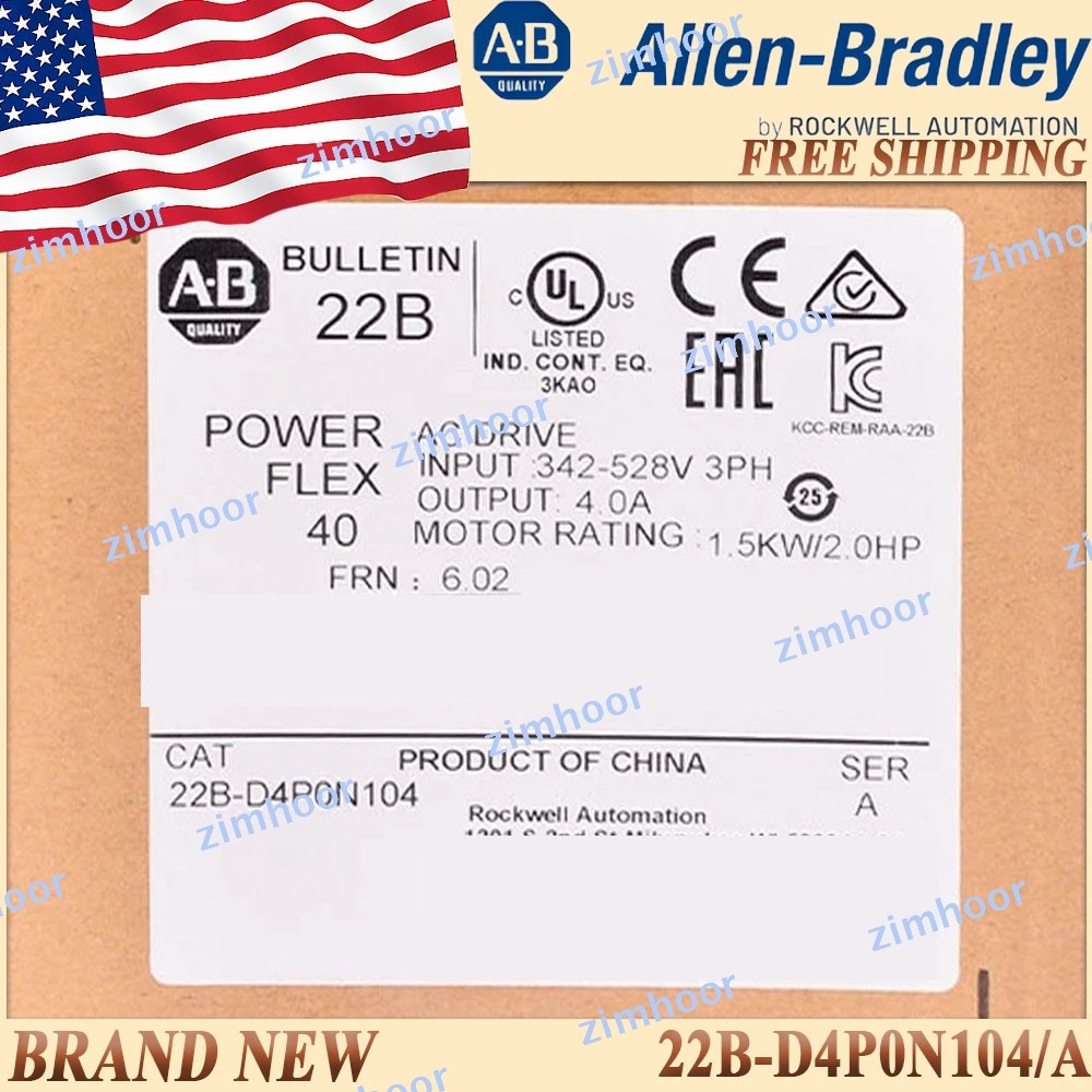AB Big Sale 22B-D4P0N104 New Factory Sealed AB PowerFlex 1.5 kW 2 HP AC Drive US