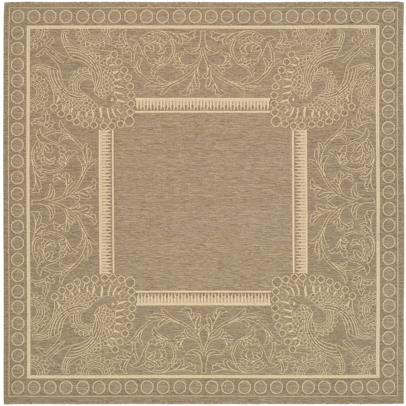 Safavieh Washable Rug Outdoor Courtyard Collection - 710 Square Brown Natural Safavieh Washable Rug Outdoor Courtyard Collection - 710 Square Brown Natural