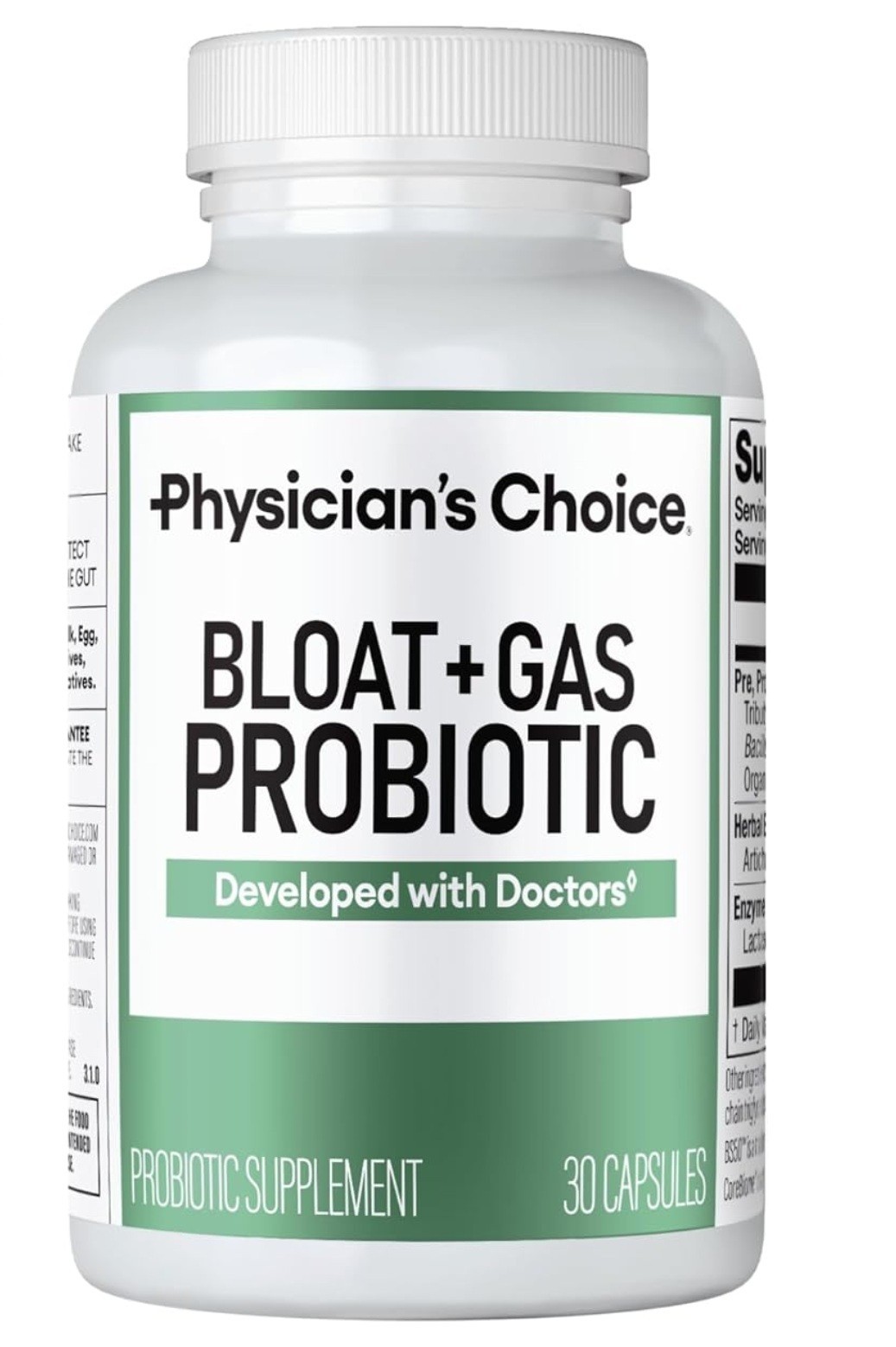 Physician's CHOICE Bloat & Gas Probiotic 5-in-1 Proactive Support + Daily Relief