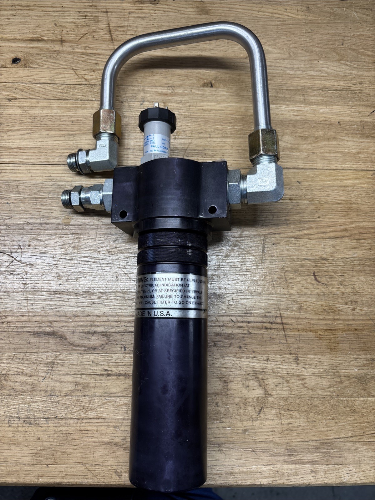 PALL HIGH PRESSURE FILTER Hydraulic HH-9024-A12KNSBT Manifold Mount Used PALL HIGH PRESSURE FILTER Hydraulic HH-9024-A12KNSBT Manifold Mount Used