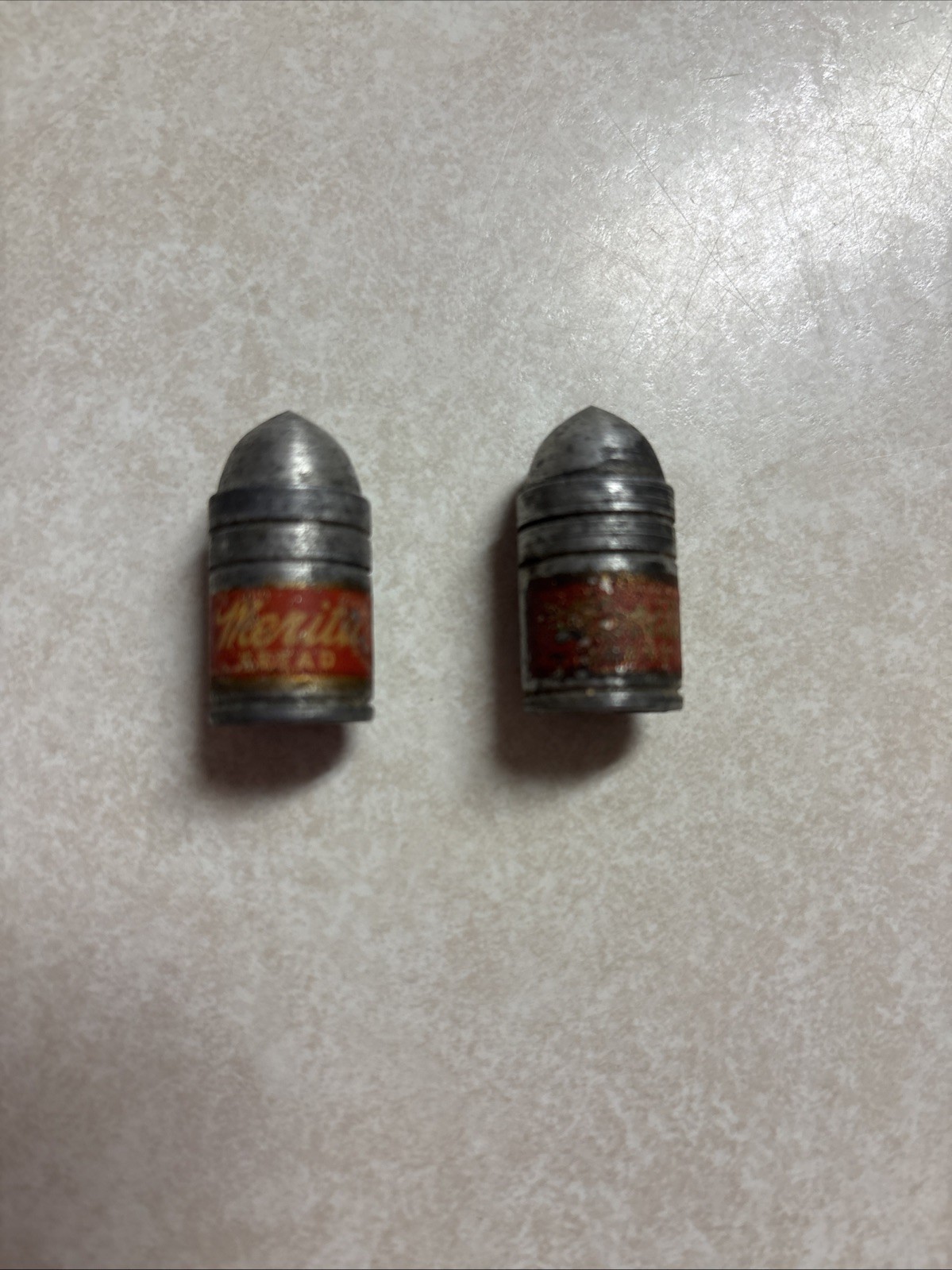 Vintage Merita Bread Metal “Bullet” Pencil Sharpener - Lot Of 2 - Read Desc Vintage Merita Bread Metal “Bullet” Pencil Sharpener - Lot Of 2 - Read Desc