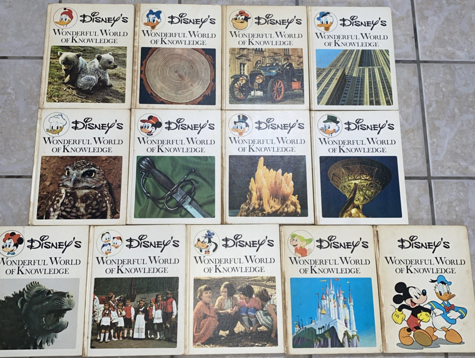 Vtg 1973 Lot 13 Disney\'s Wonderful World of Knowledge Encyclopedia Mixed Books