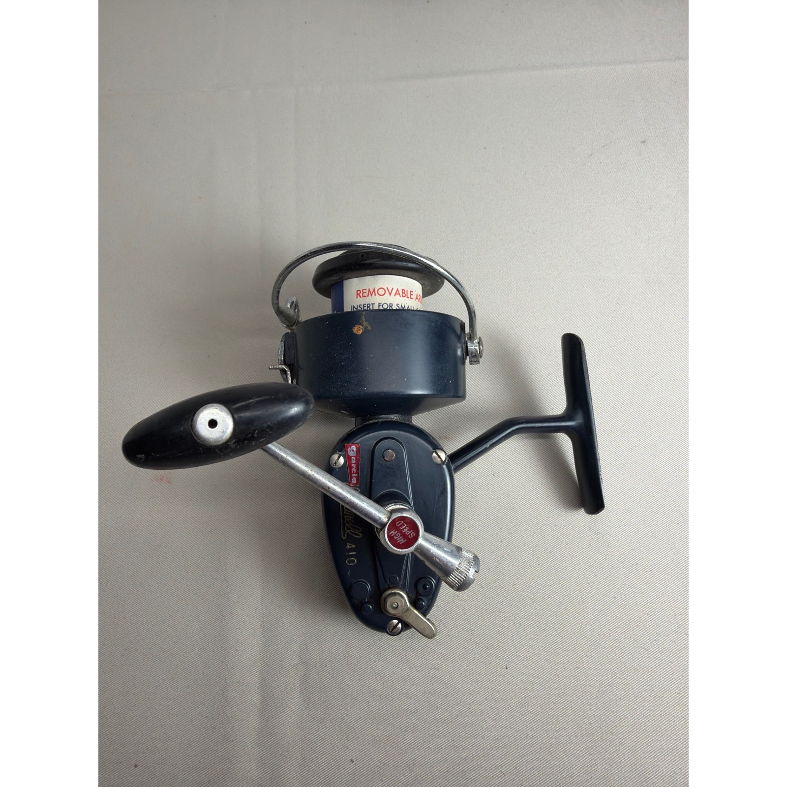 Vintage Garcia Mitchell 410 High Speed Spinning Reel Made in France Blue Vintage Garcia Mitchell 410 High Speed Spinning Reel Made in France Blue