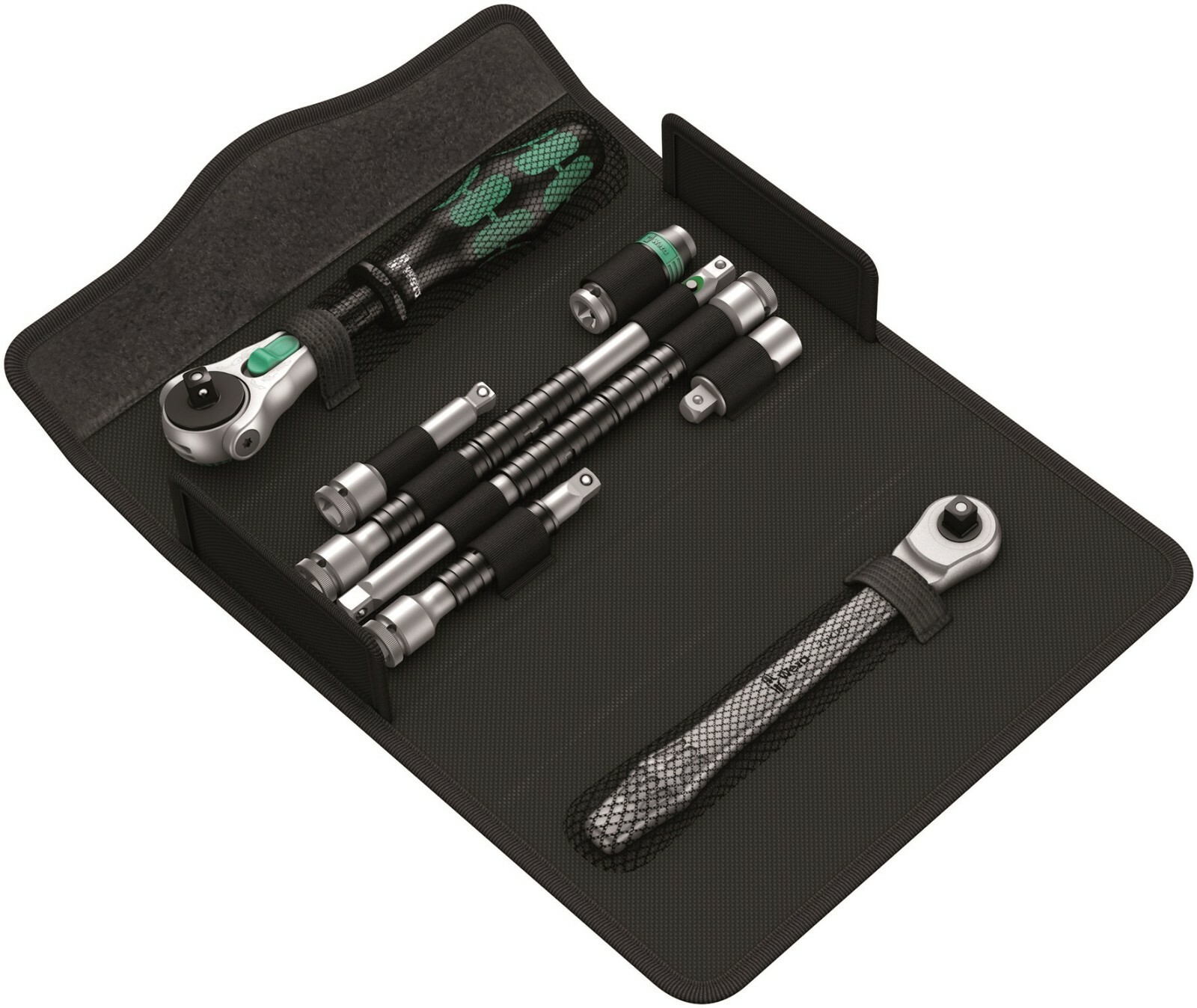 Wera Kraftform Kompakt Zyklop MS1 Metal Speed Socket Wrench Set 1/4\