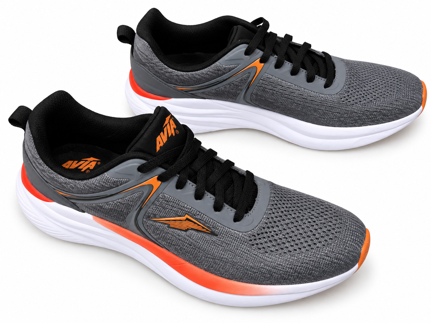 AVIA Men\'s Athletic Running Shoes size 10.5 Gray Black Orange size 10.5 pre own.