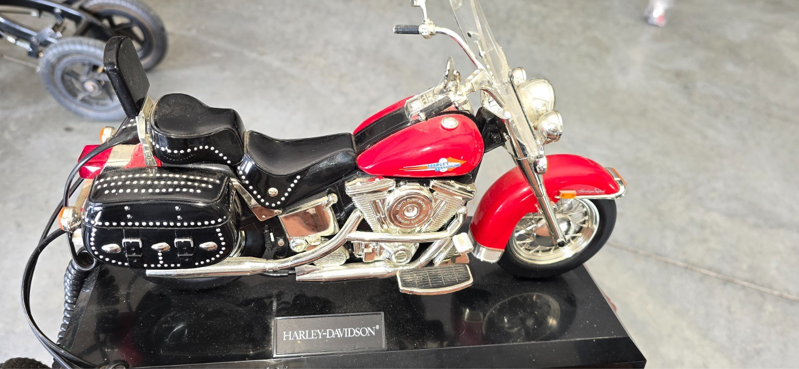 Vintage Telemania Harley-Davidson Heritage Softail Motorcycle Telephone w/...