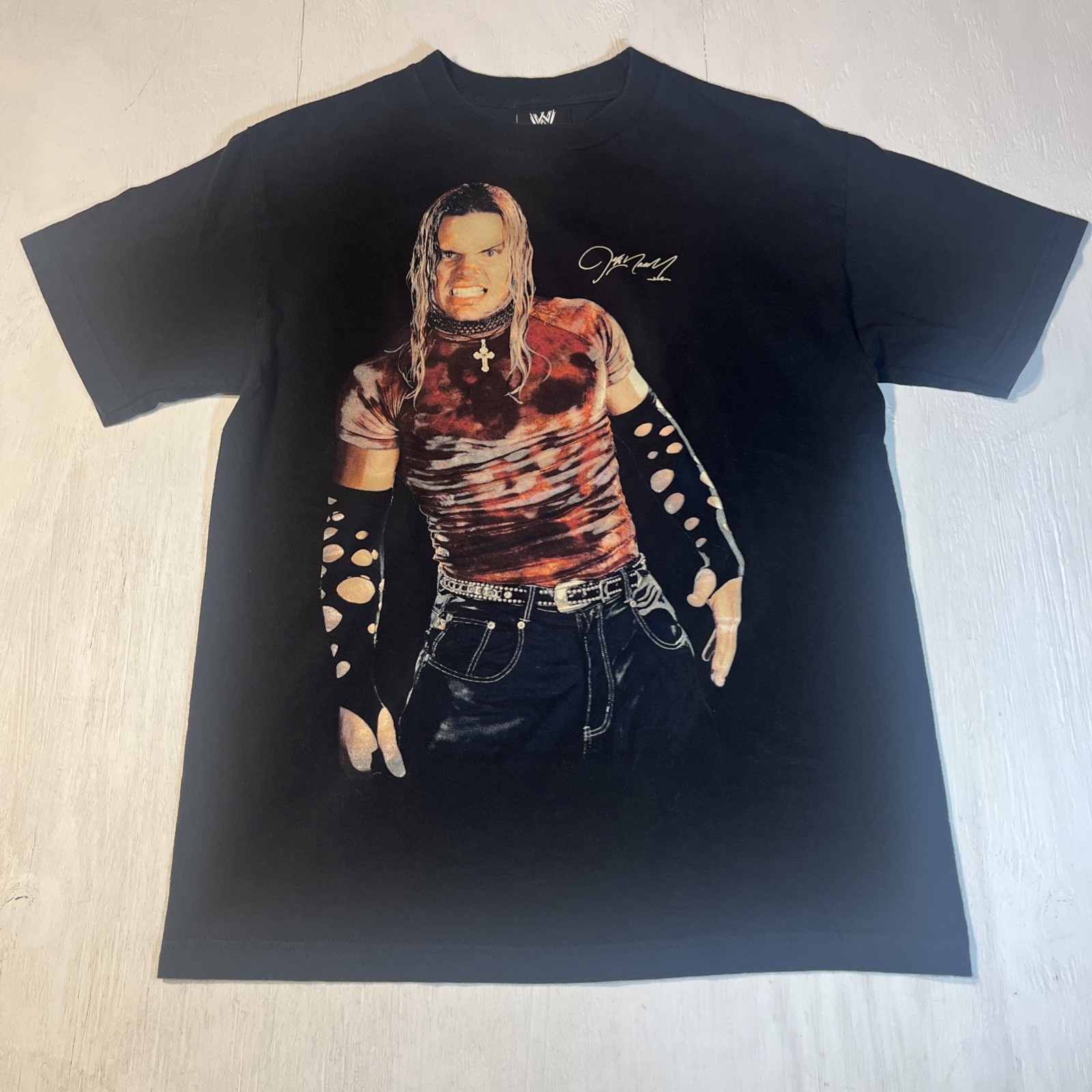 Vintage Jeff Hardy Glow Xpand Your Imagination Wrestling T-Shirt 90s WWF WWE M
