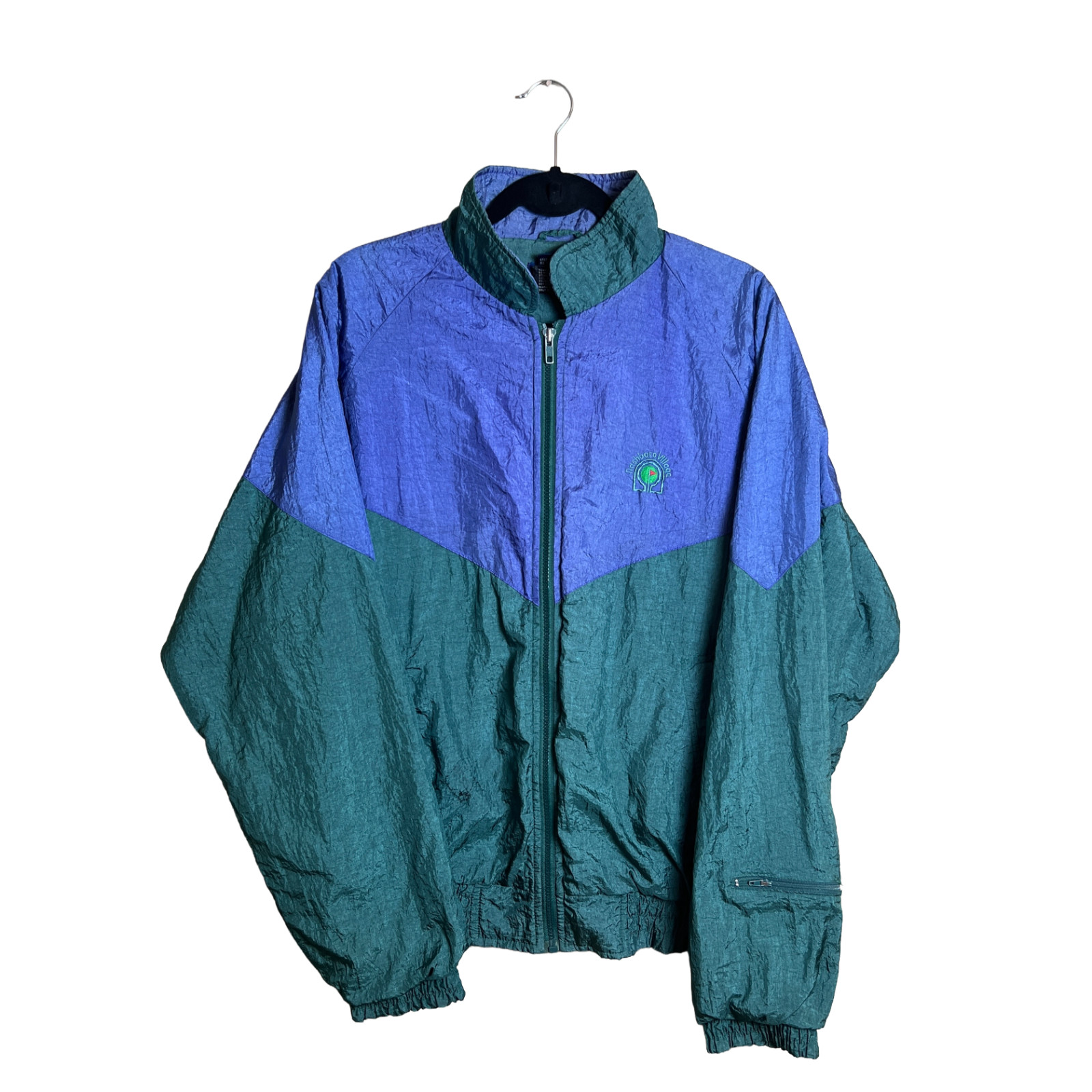 Vintage Duckster ProGroup Windbreaker Teal Purple 90s Large