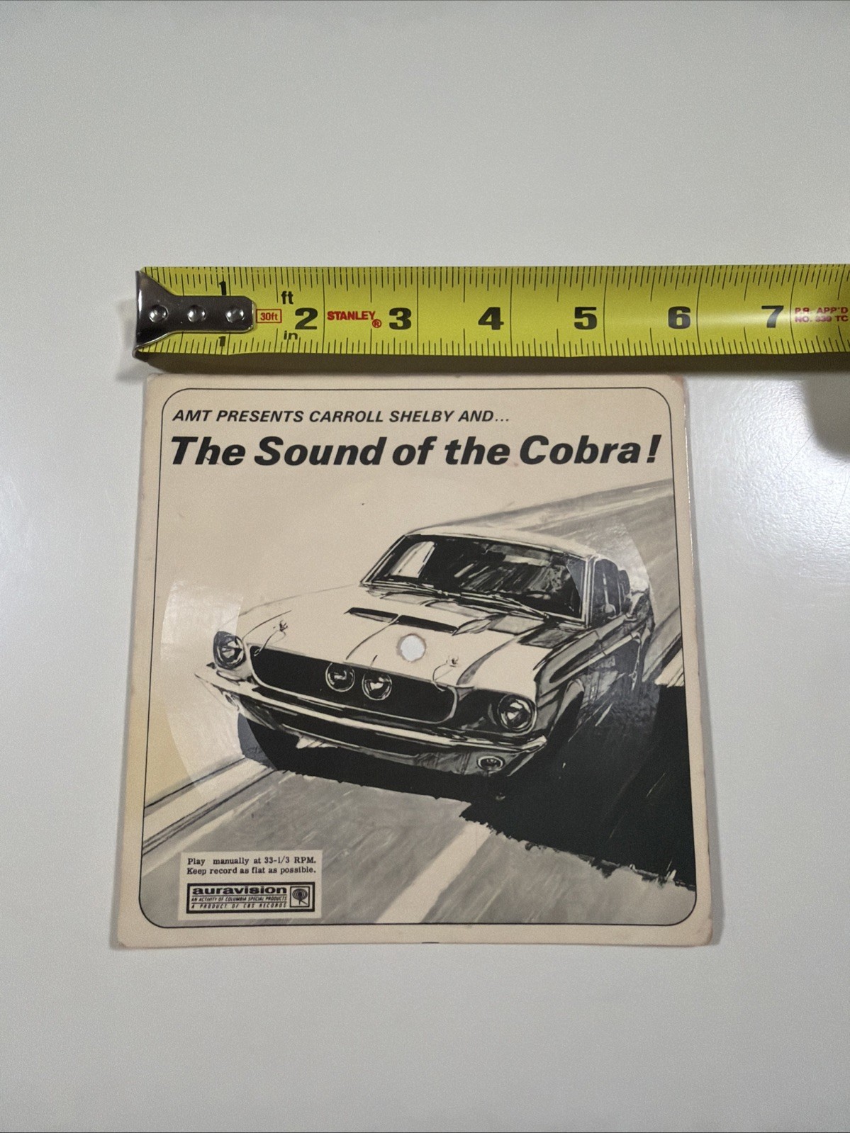 1968 Shelby Cobra GT500 AMT Record Carrol Shelby. RARE Audio Sound Of The Cobra