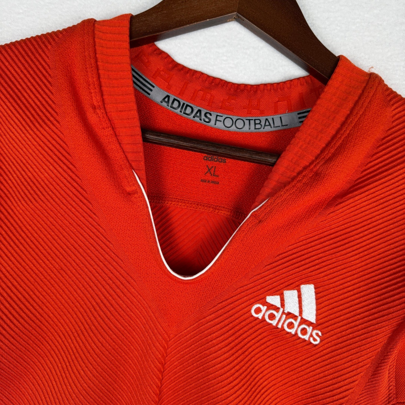 NWOT Adidas Primeknit A1 Football Jersey Mens XL Orange White Compression NWOT Adidas Primeknit A1 Football Jersey Mens XL Orange White Compression