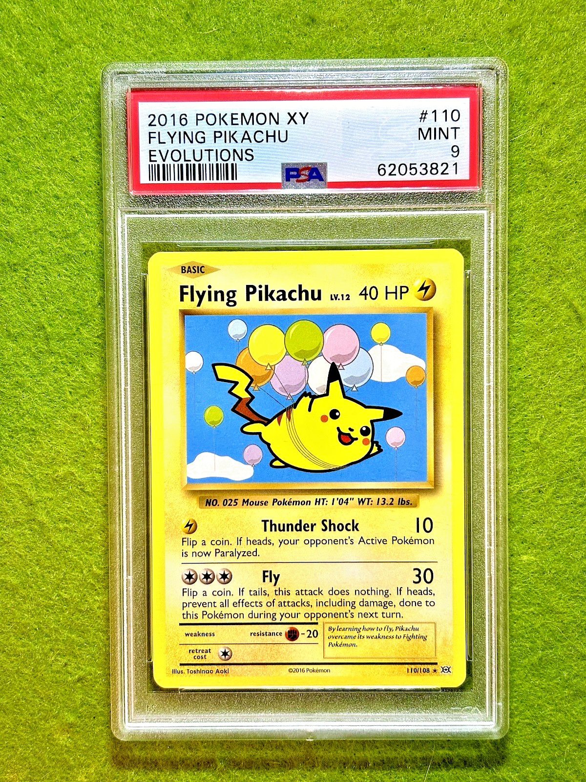 Pokémon Flying Pikachu POKEMON TCG PSA 9 MINT CARD Evolutions 2016 Pokémon XY MT Pokémon Flying Pikachu POKEMON TCG PSA 9 MINT CARD Evolutions 2016 Pokémon XY MT