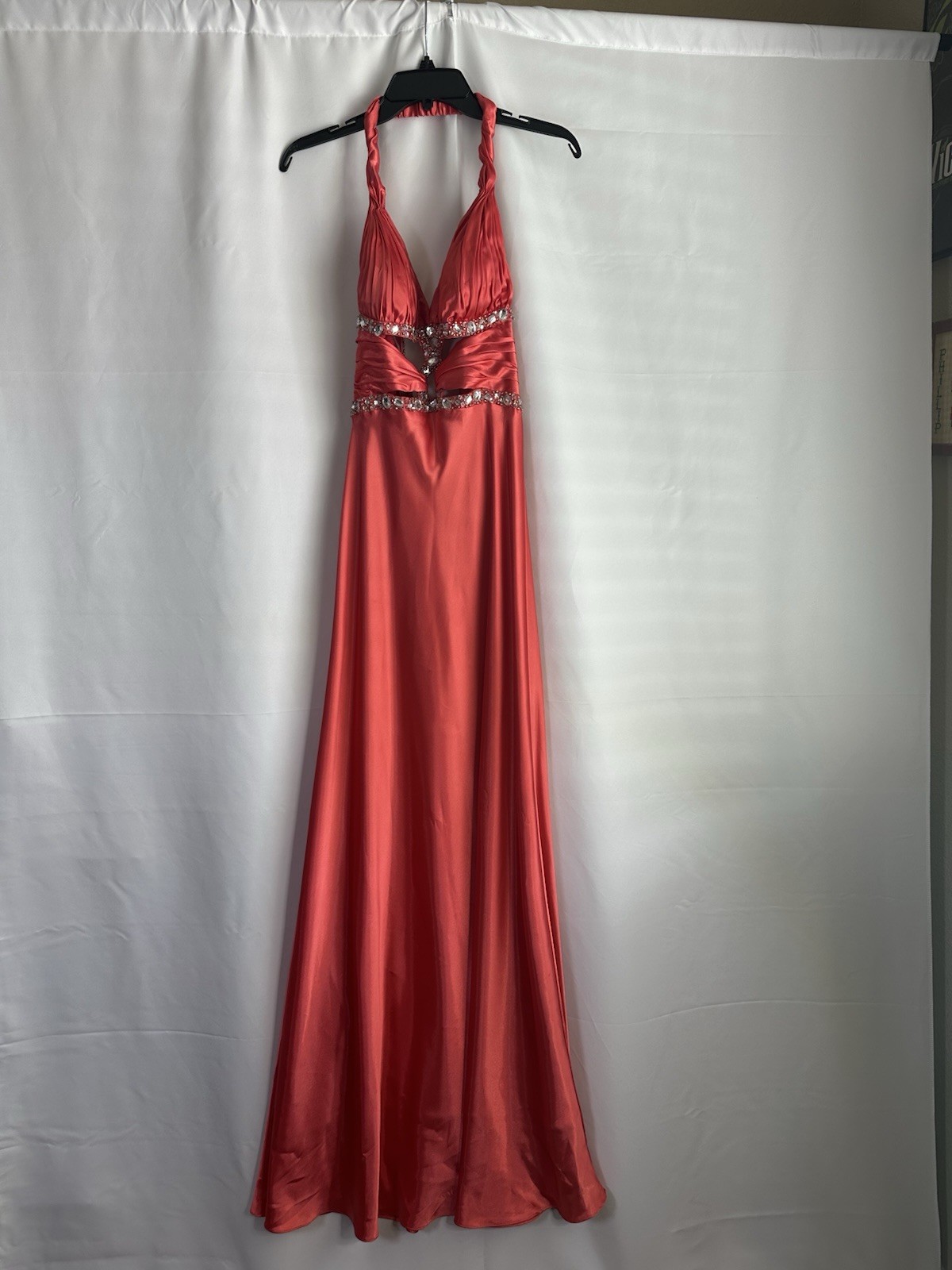 Taboo Prom Dress Halter Neck Orange Size-10/12