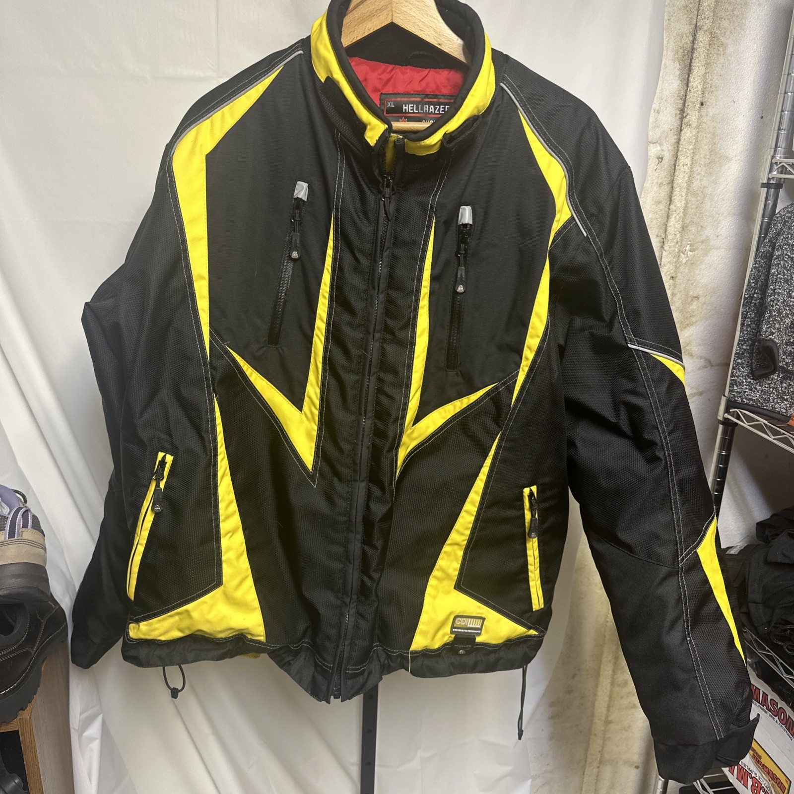 Choko Design Women’s XL Hellrazer Motocross Powersports Jacket Yellow Black Choko Design Women’s XL Hellrazer Motocross Powersports Jacket Yellow Black