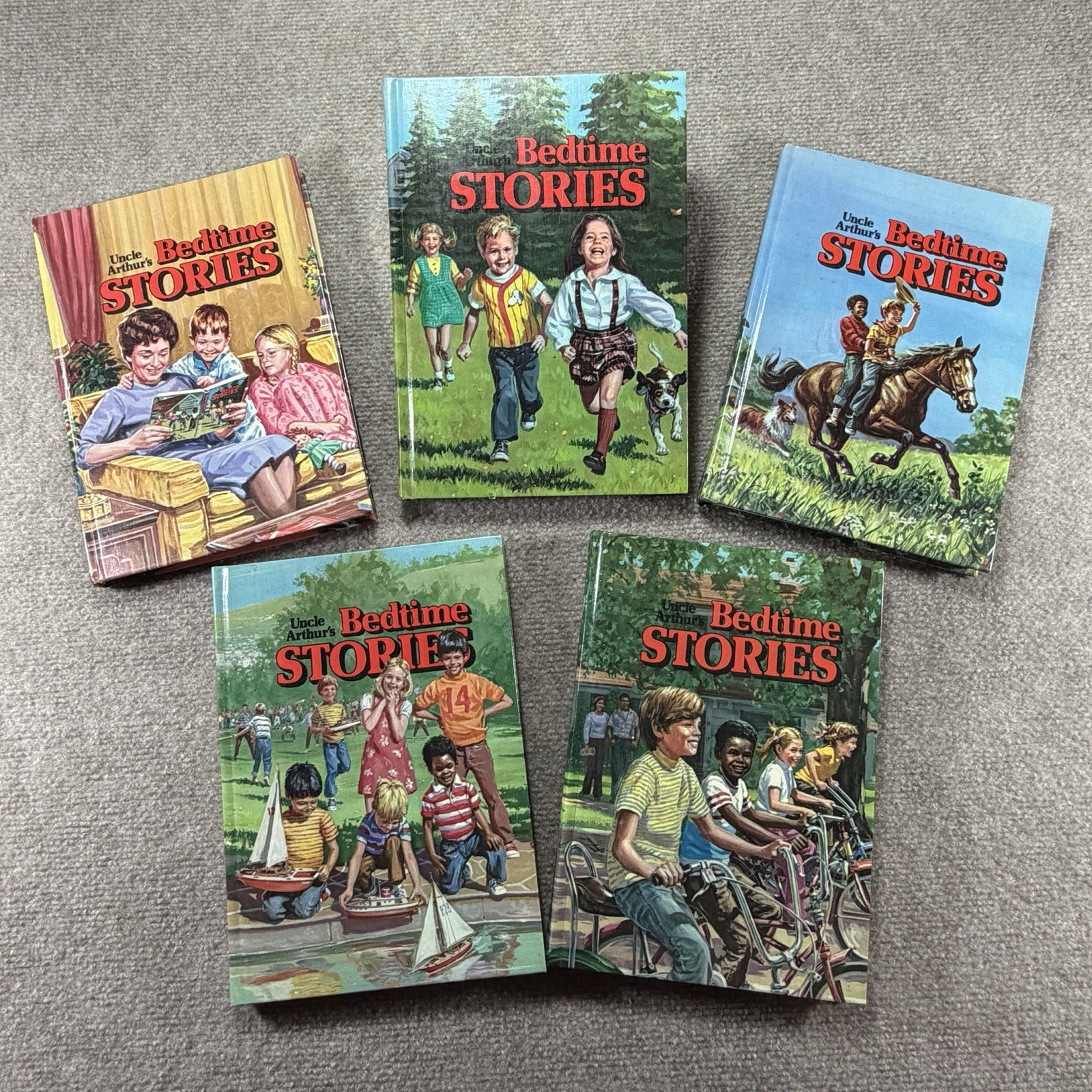 Vintage Uncle Arthur\'s Bedtime Stories 5 Volume Set 1-5 Hardcover Books 1976 Vintage Uncle Arthur\'s Bedtime Stories 5 Volume Set 1-5 Hardcover Books 1976