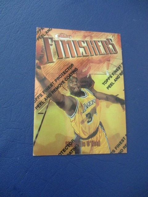 Topps 1996-97 Finest Finishers Shaquille O'Neal Lakers #50 HOF Topps 1996-97 Finest Finishers Shaquille O'Neal Lakers #50 HOF