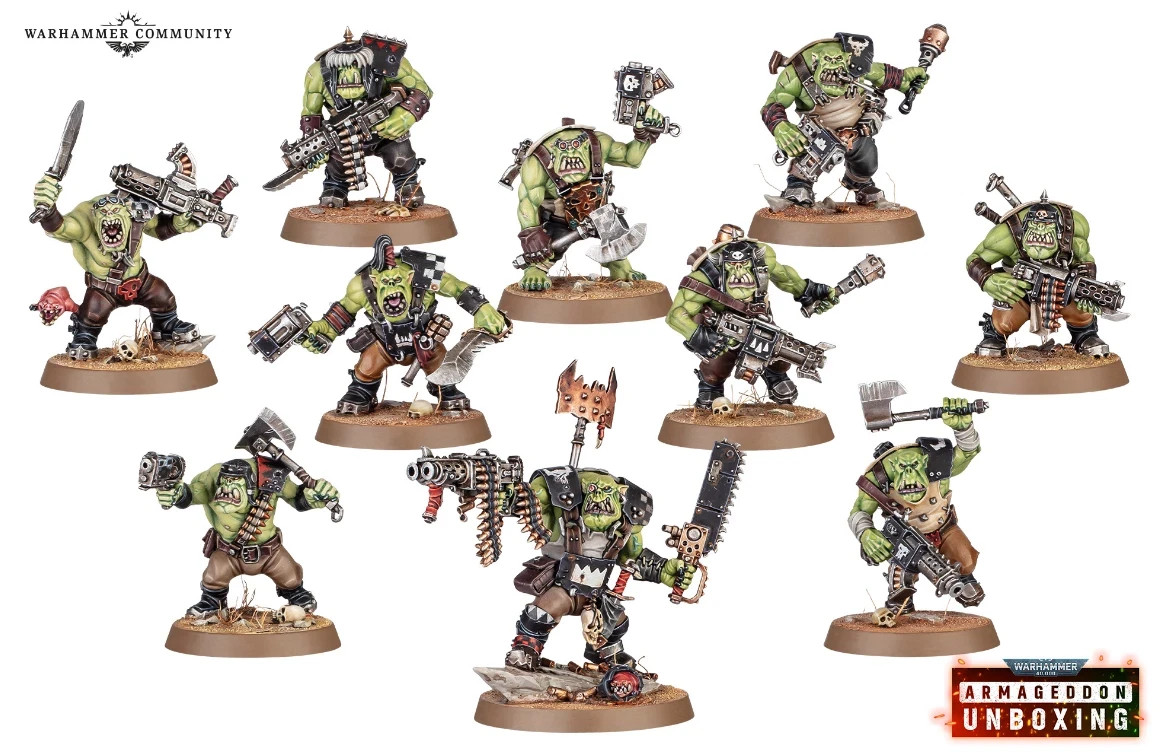 Warhammer 40k Orks 10x Boyz Armageddon NoS w/ Bases Shipped Next Day(#116)
