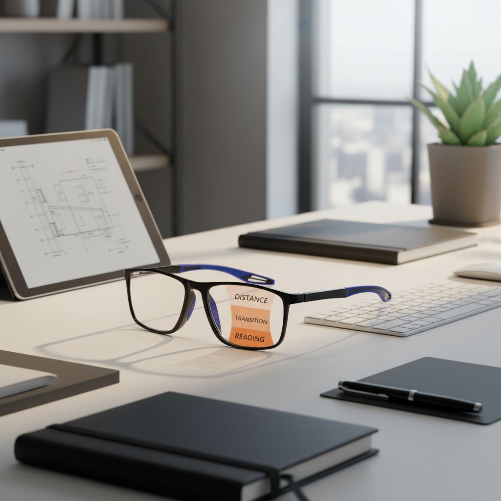Stylish TR90 Lightweight Progressive Reading Glasses for Men - Anti-Blue Light
