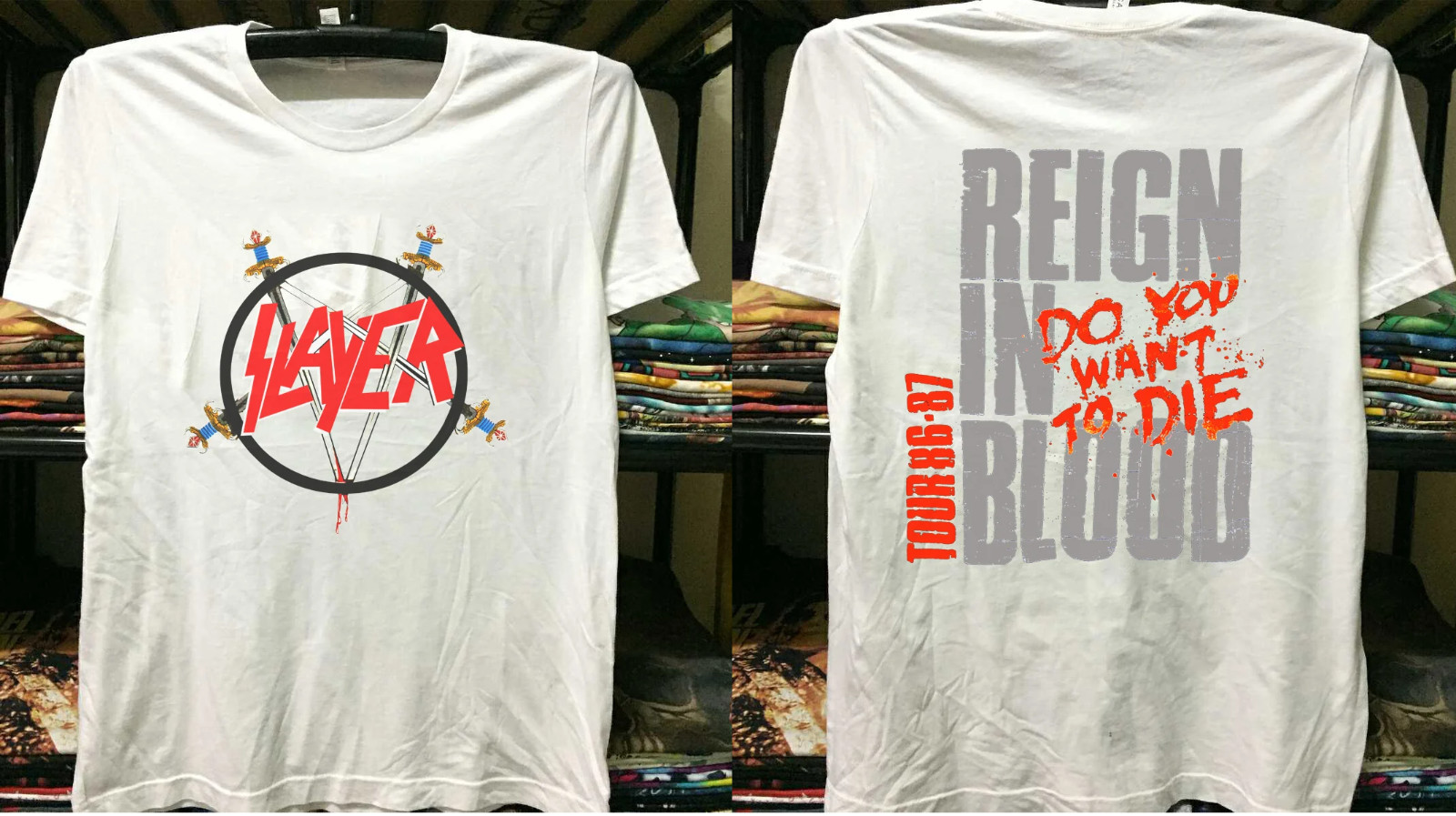 Vintage 1986 1987 Slayer Reigin in blood Shirt