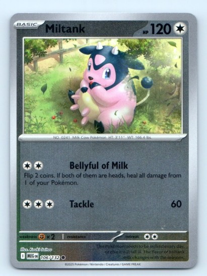 Miltank 106/132 ~ Common Reverse Holo English Near Mint
