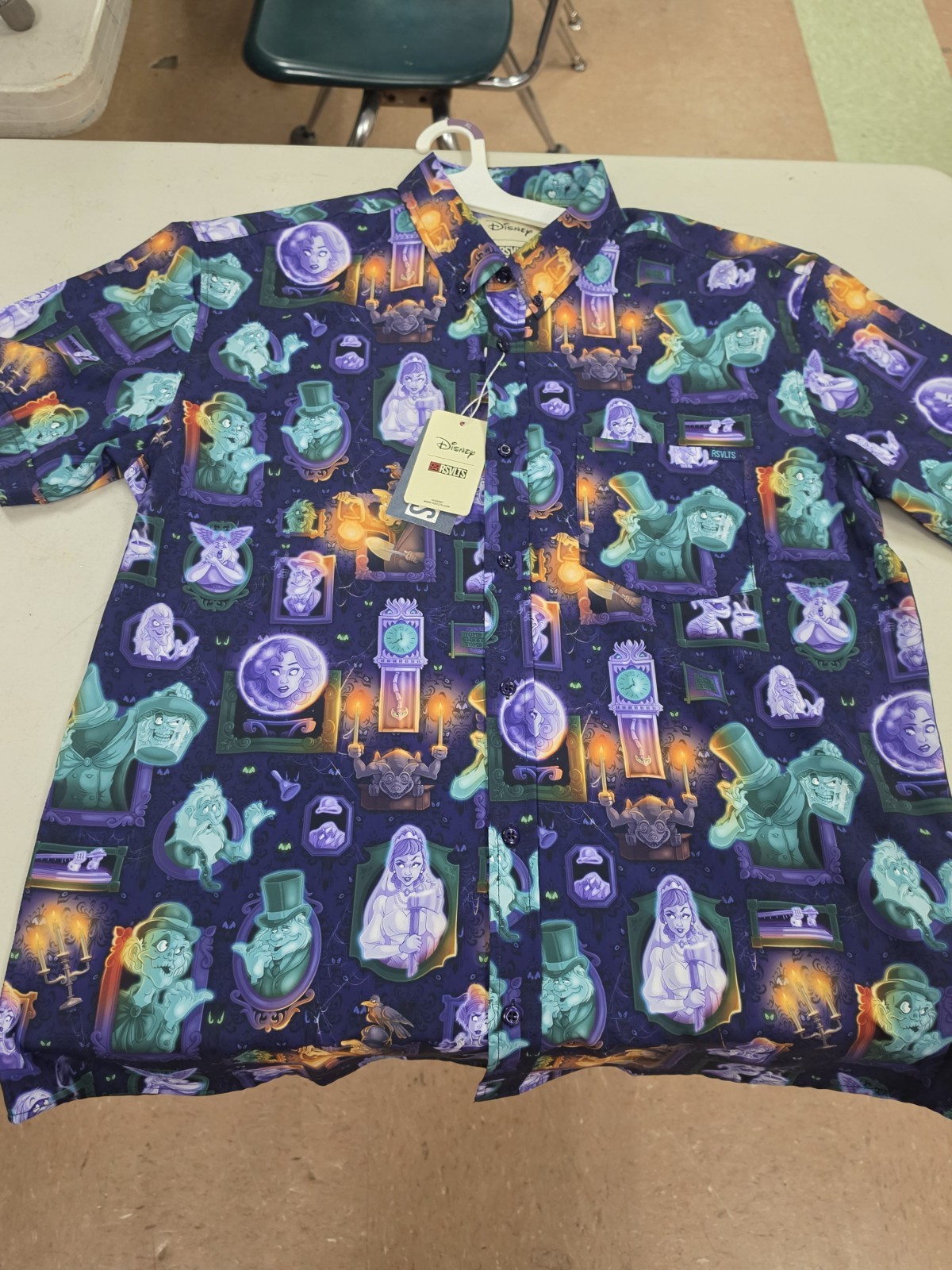 2025 Disney Parks RSVLTS The Haunted Mansion Men’s Button Up Shirt | XL NWT 2025 Disney Parks RSVLTS The Haunted Mansion Men’s Button Up Shirt | XL NWT