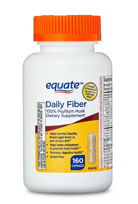 Equate Psyllium Husk Capsules, Compare to Metamucil Capsules 3 in 1 MultiHealth 