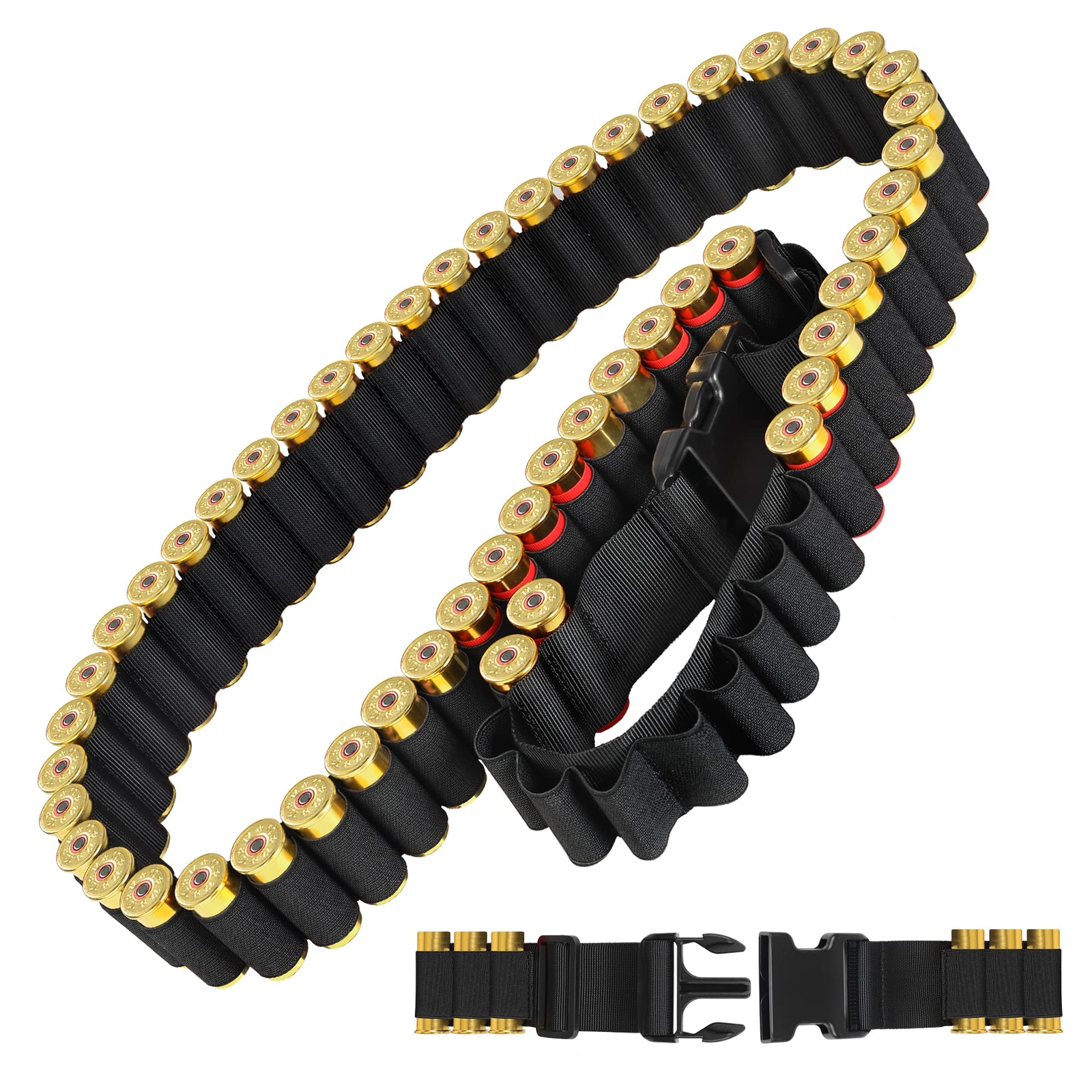 Tactical 50 Rounds Shotgun 12/20Gauge Shell Bandolier Ammo Belts Holder Hunting Tactical 50 Rounds Shotgun 12/20Gauge Shell Bandolier Ammo Belts Holder Hunting