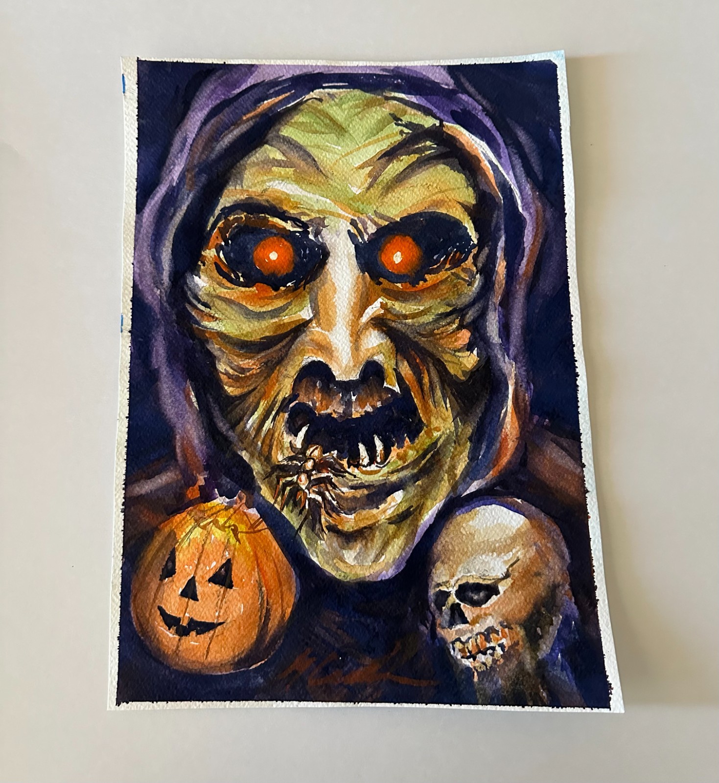 Halloween 3 Season Of The Witch Original Art Watercolors By Gary Caradonna Halloween 3 Season Of The Witch Original Art Watercolors By Gary Caradonna