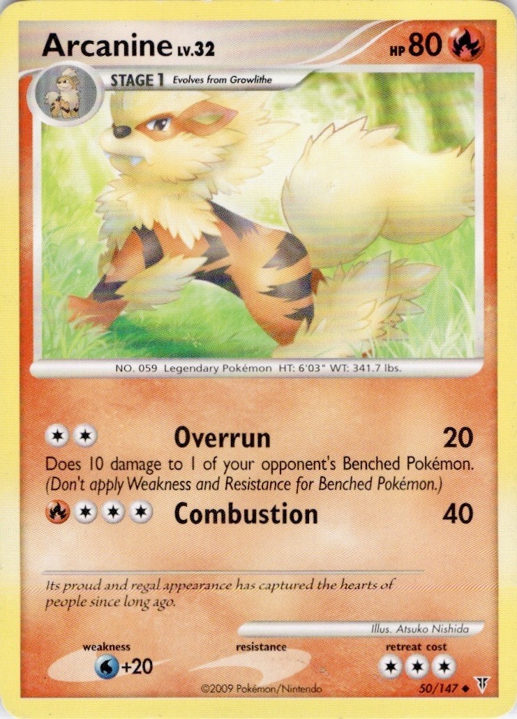 Arcanine 50/147 Uncommon Supreme Victors Pokemon Lightly Played