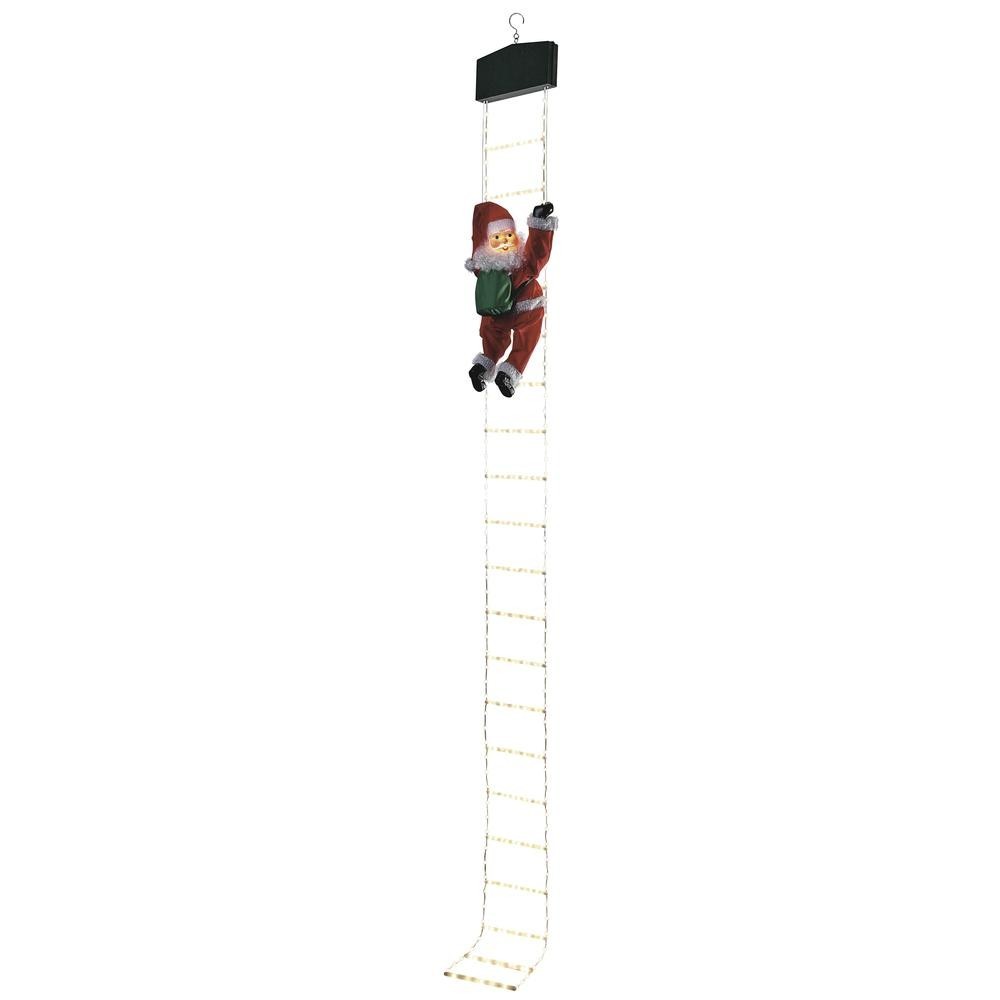 10' Animated Climbing Santa On Rope Ladder w/ Sound Outdoor Yard Holiday Decor