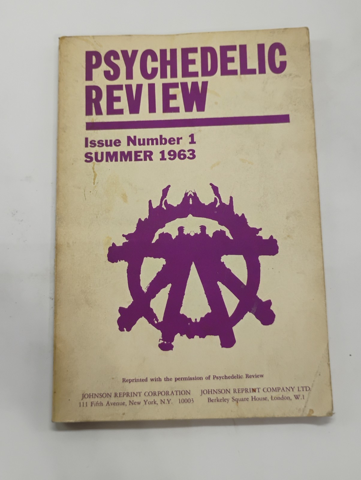 Psychedelic Review Issue# 1 1967 Reprint Gordon Wasson Alan Watts LSD Leary