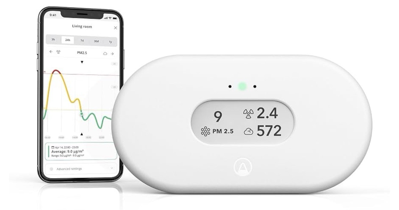Airthings 2960 View Plus Air Quality Monitor White Wi-Fi Battery Powered NEW Airthings 2960 View Plus Air Quality Monitor White Wi-Fi Battery Powered NEW
