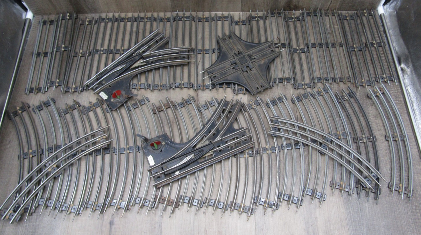 Lot Of 39 Vintage Lionel O-27 Gauge Train Track 18 Curve 18 Straight 2 Switch 1X