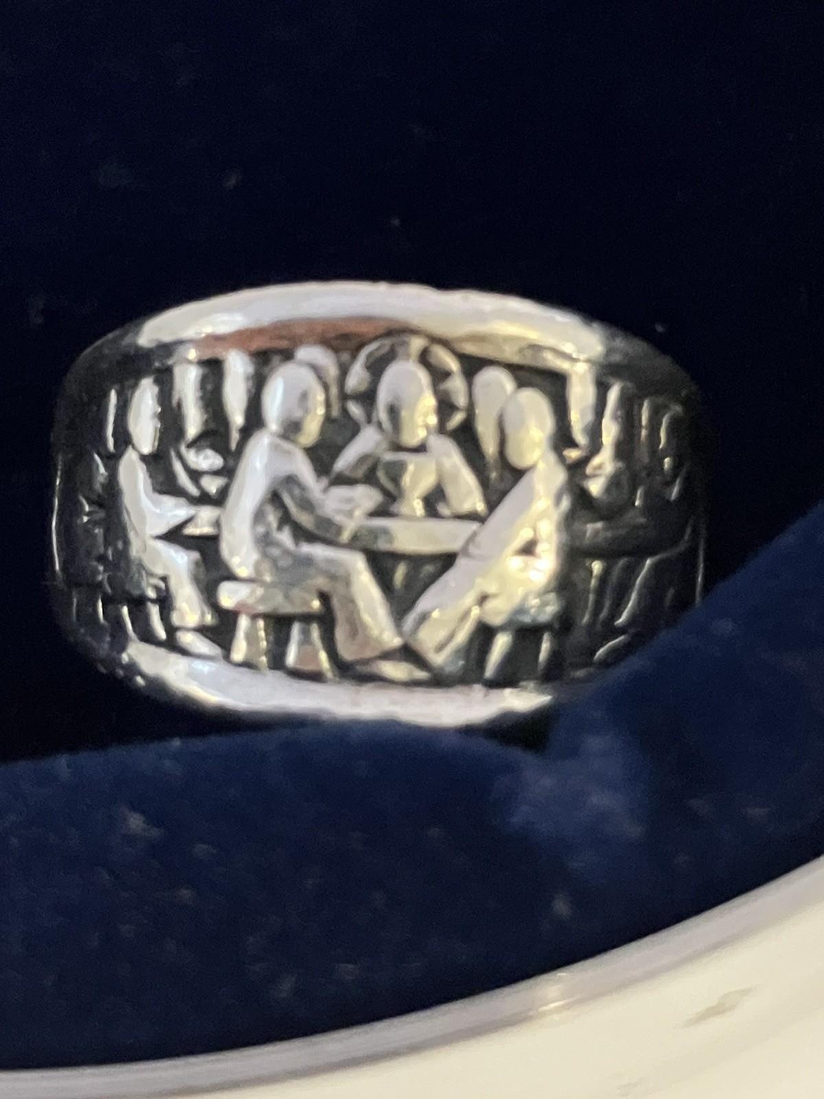 Retired James Avery The Last Supper Ring Size 9.5 Sterling Silver 925