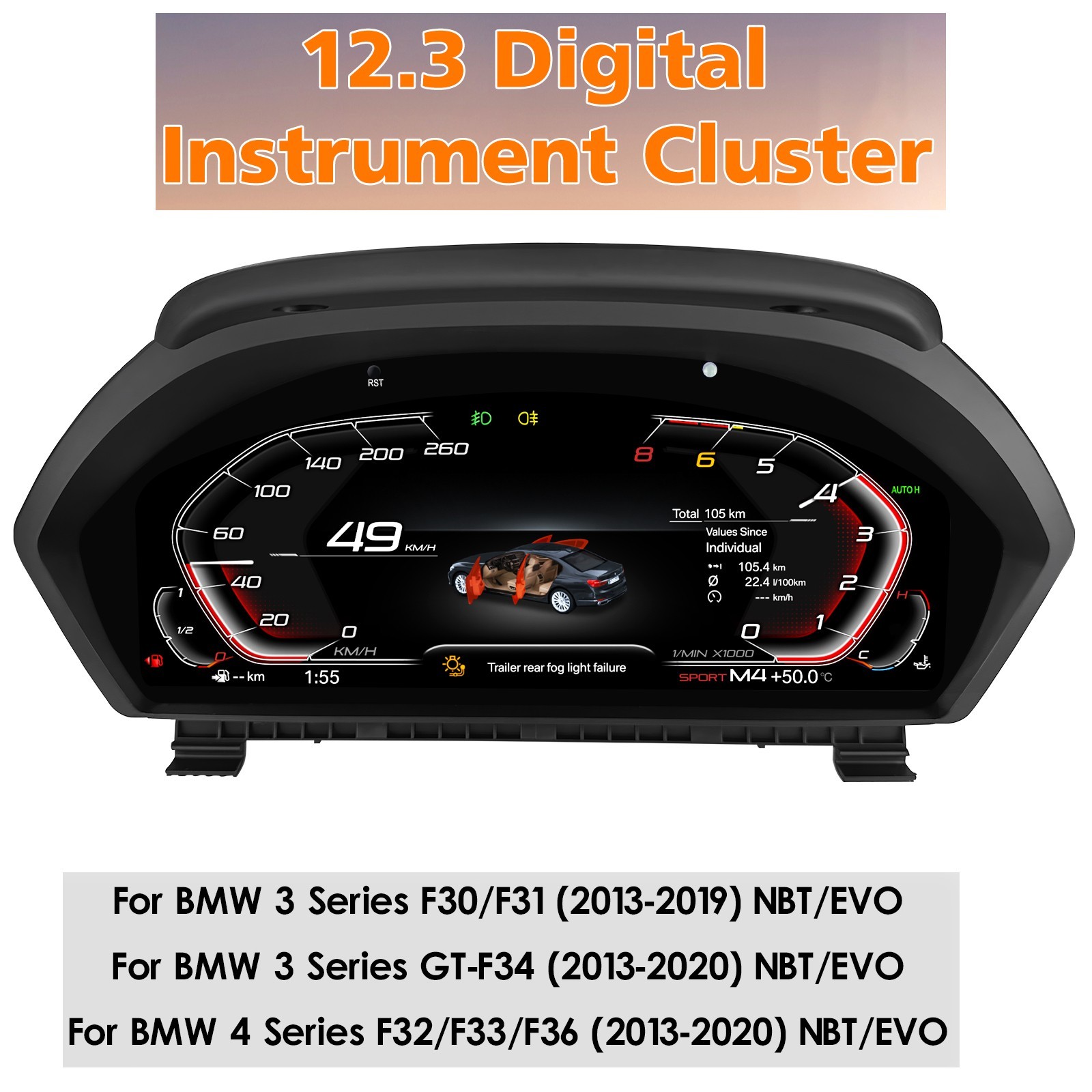 Digital LCD Instrument Gauge Cluster fr BMW 3/4 Series BMW F30 F31 F32 Dashboard