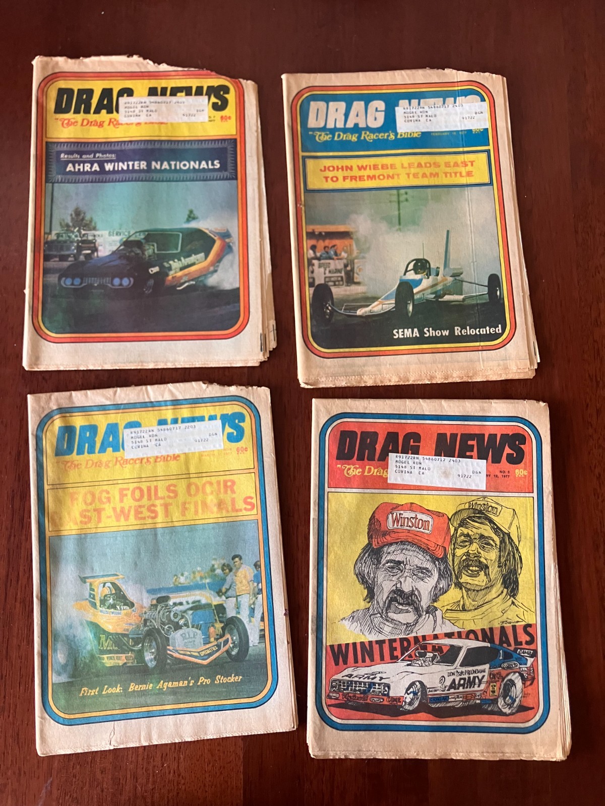 Lot of 4 Vintage Drag News Magazines READ Lot of 4 Vintage Drag News Magazines READ