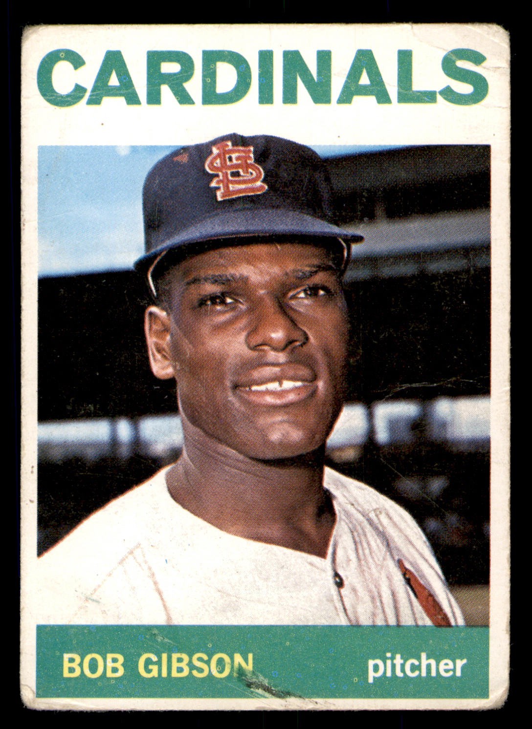 1964 Topps #460 Bob Gibson St. Louis Cardinals (see pics)