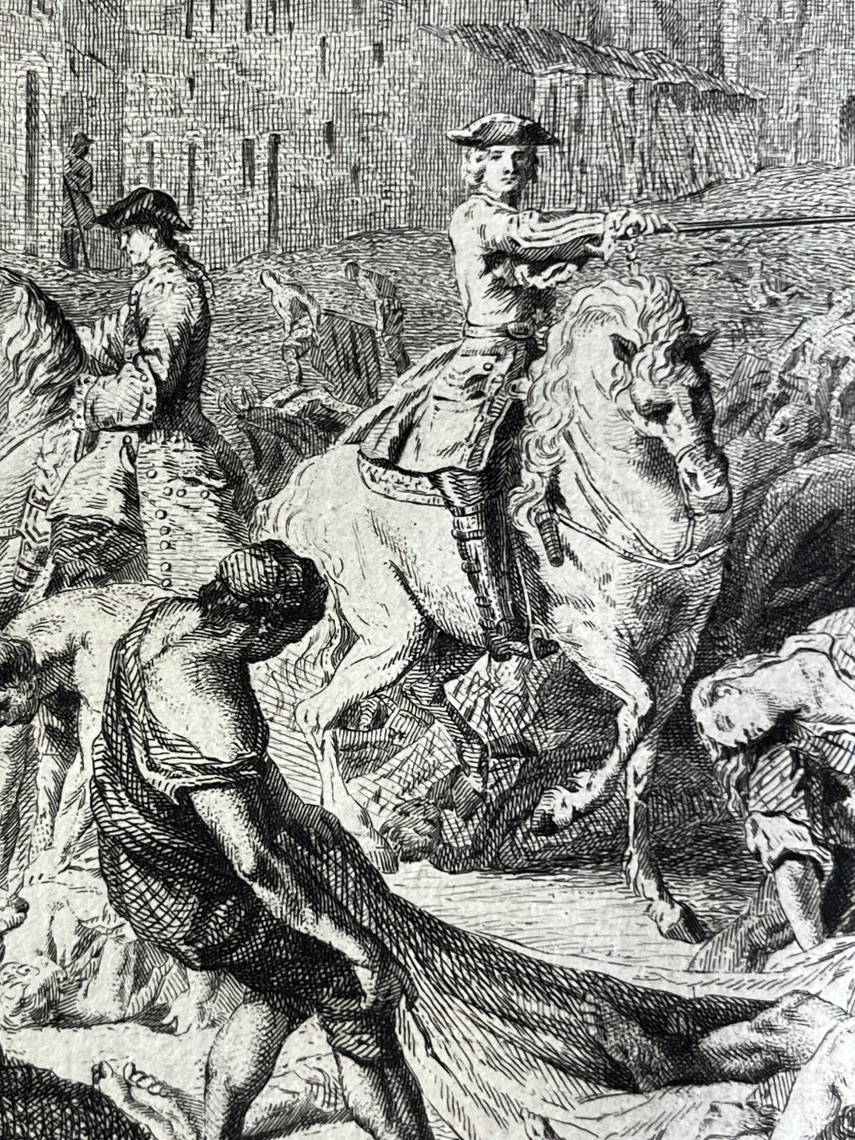 JF De Troy / Flameng Engraving Eau Forte Etching La Peste De Marseille JF De Troy / Flameng Engraving Eau Forte Etching La Peste De Marseille
